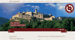 Desktop Screenshot of burg-landskron.at